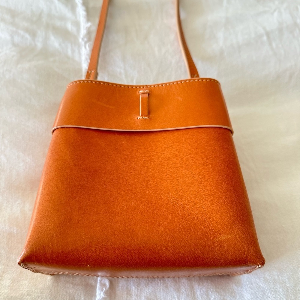 KARA NANO‎ BROWN LEATHER CROSSBODY MINI BAG - Picture 2 of 8